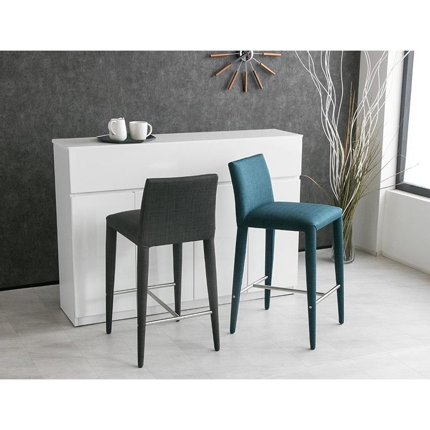 カウンターチェアー 背もたれ付き 北欧 おしゃれ ファブリック