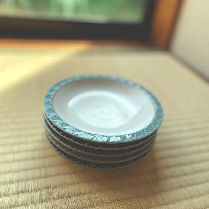 波佐見焼】食器セット おしゃれ 一真窯 ジモンリング 15cm 丸皿 5枚（5