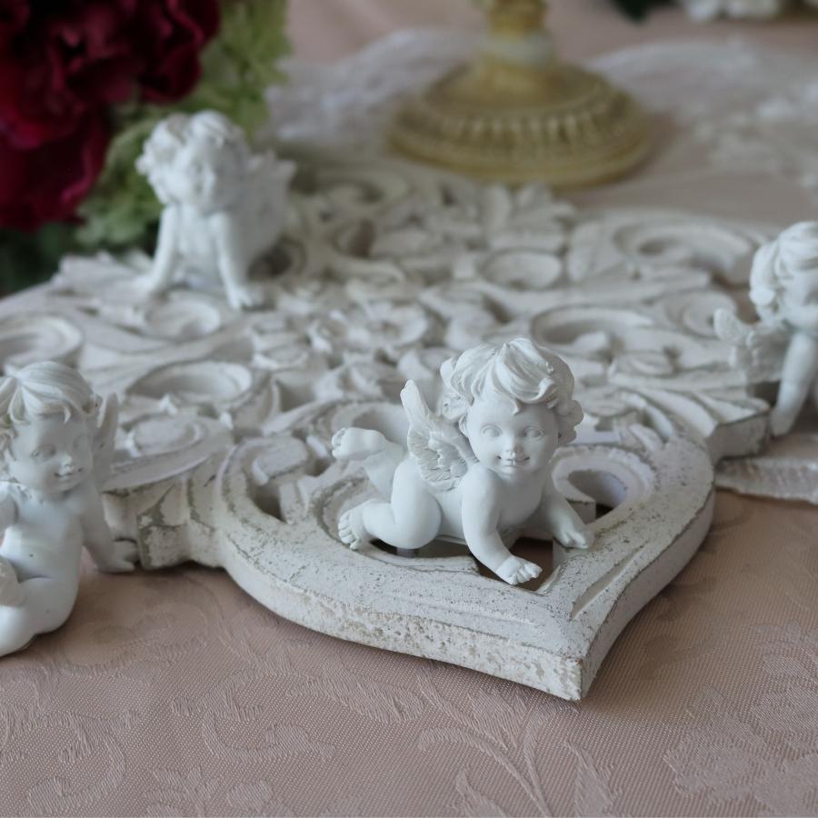 エンジェル 天使 置物 白 妖精 天使像 アンティーク 小物 オブジェ