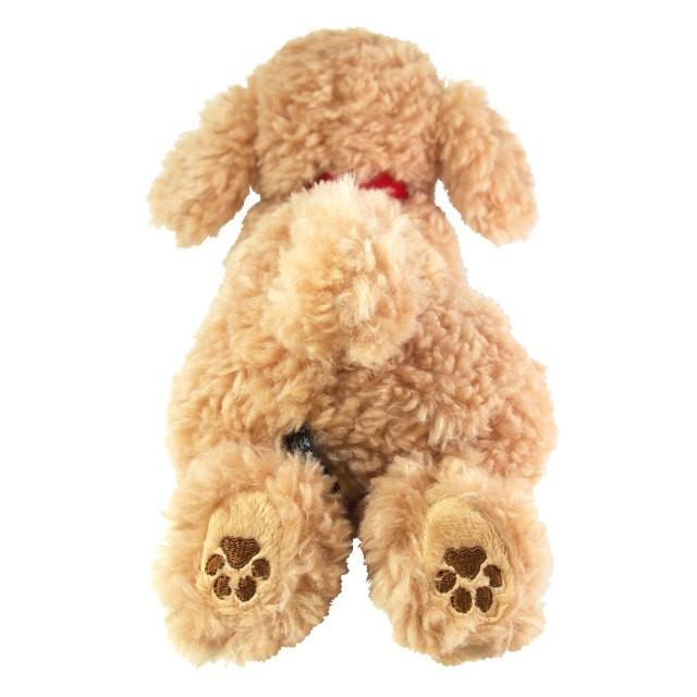 リアルな癒し系 犬のぬいぐるみ ひざわんこ トイプードル ベージュ