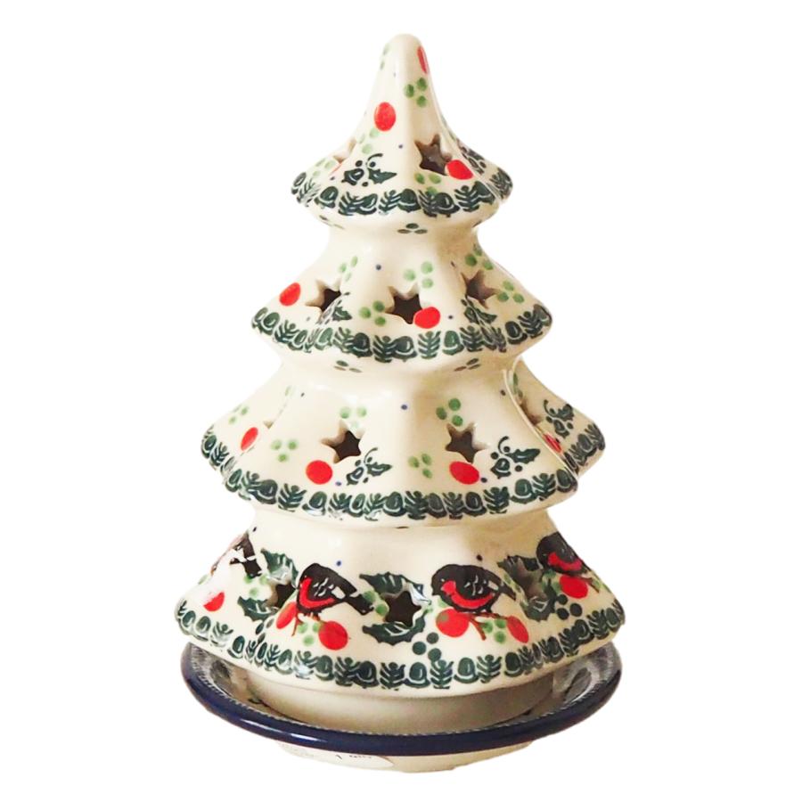 Ceramika Artystyzna クリスマスツリー (17.5cm) キャンドルホルダー