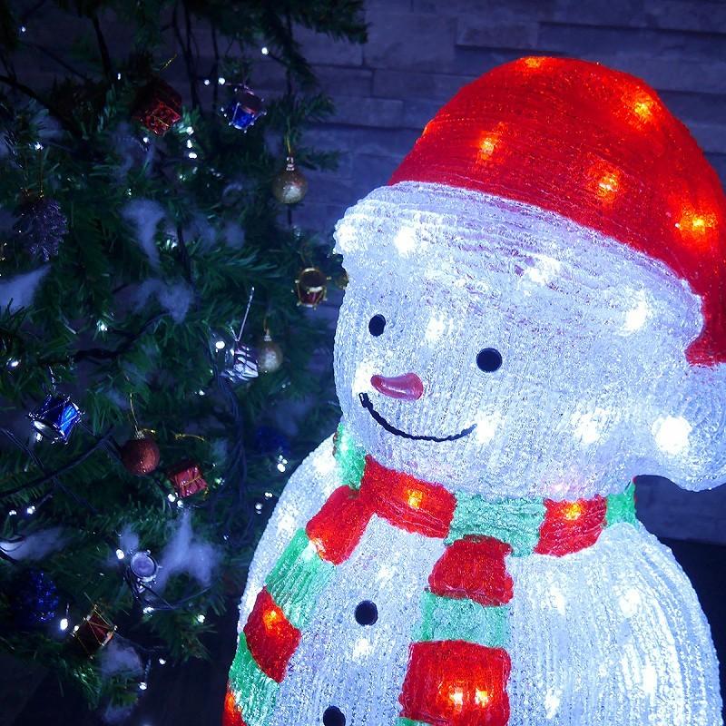 イルミネーション 可愛い雪だるま60cm クリスマス USB LED モチーフ