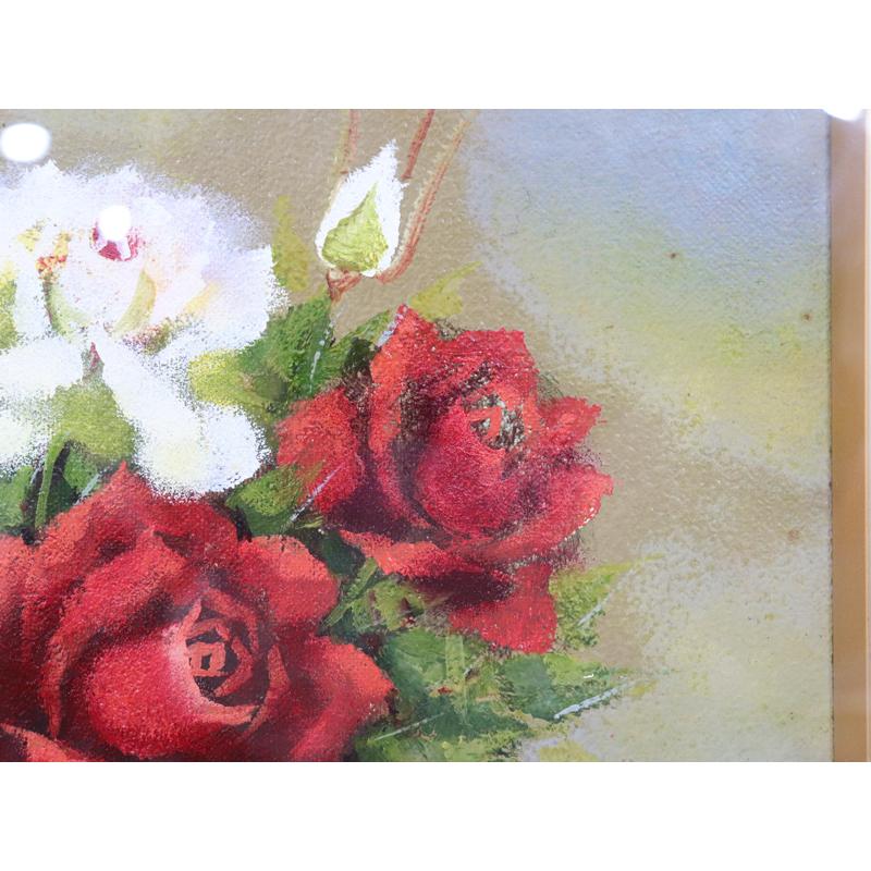 杉浦ミカ Mika Sugiura 「花」 F6号 薔薇 花瓶 バラ 油彩 油絵 絵 絵画