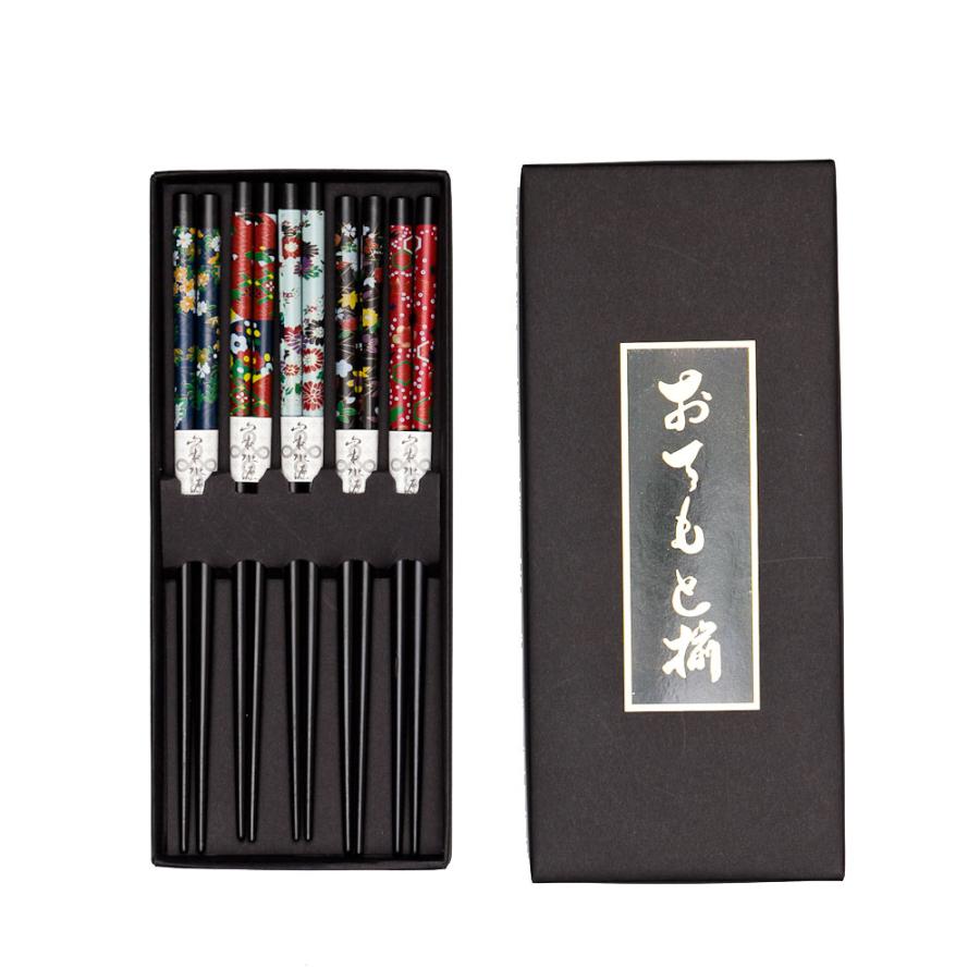 みよし漆器本舗 天然木製 箸 5膳セット 雅友禅 ギフトBOX入り お箸 お
