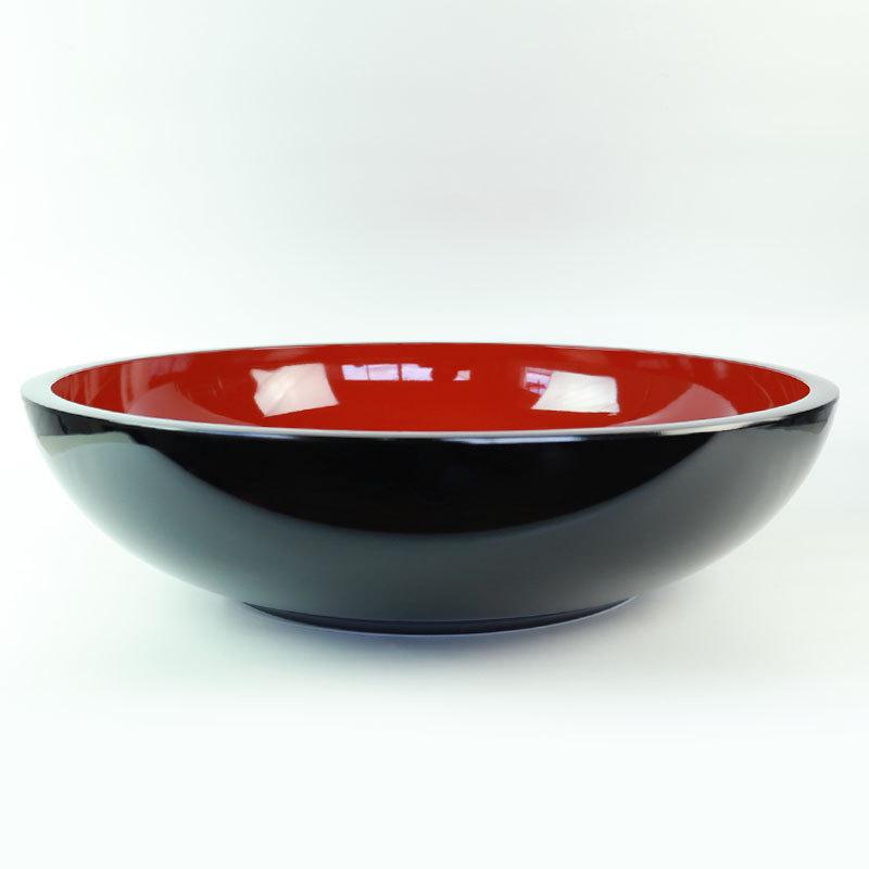 みよし漆器本舗 送料無料 山中塗り 尺6寸 48cm こね鉢 内朱 蕎麦打ち