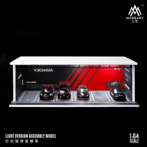 Moreart MO644004 ガレージ 車庫 ジオラマ ADVAN 組み立て ※1/64