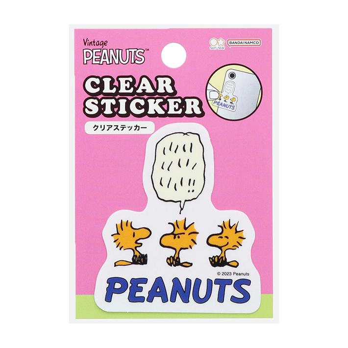SNOOPY（スヌーピー） クリアステッカー ウッドストックと友だち柄