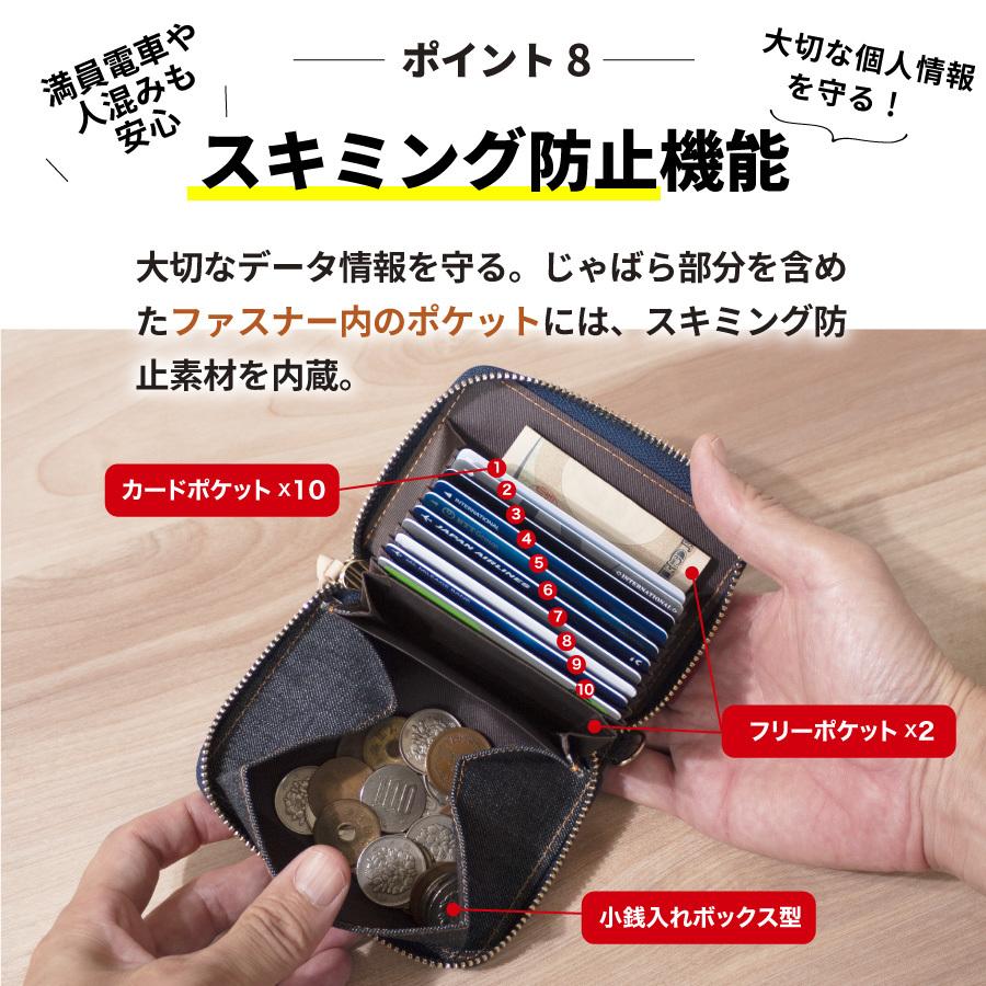 NeedNetwork ミニ財布 日本が誇るデニム カードケース ジャバラ 小銭