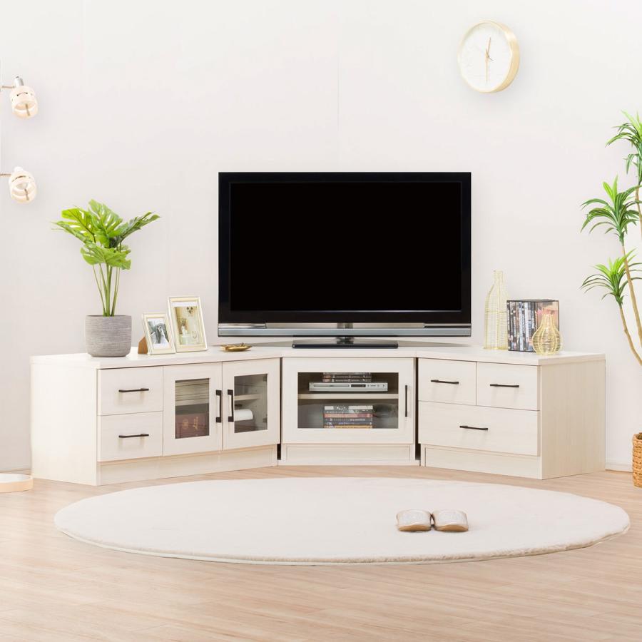 ニトリ（NITORI） コーナーテレビ台3点セット エルフ(WH) : ニトリ