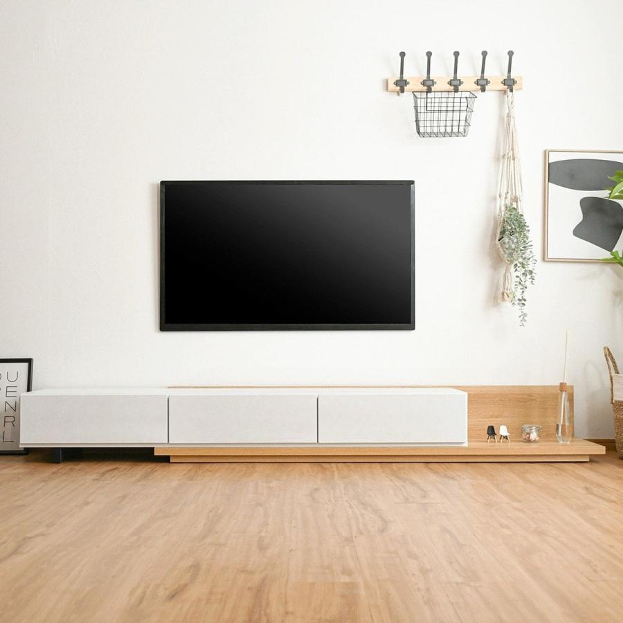 ニトリ（NITORI） 伸縮ローボード (幅179.5〜300cm WH/NA) テレビ台 TV