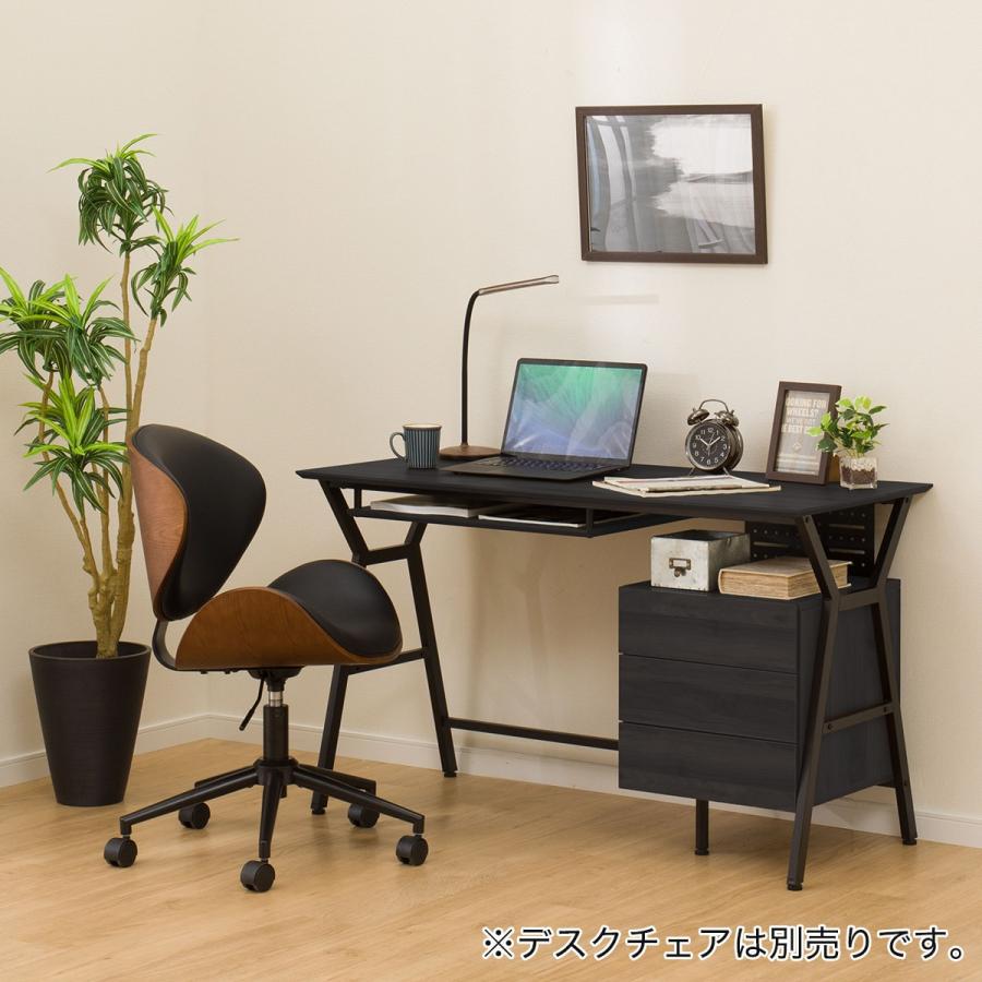 ニトリ（NITORI） デスクワゴン付き(DX001 120 BK) パソコンデスク PC