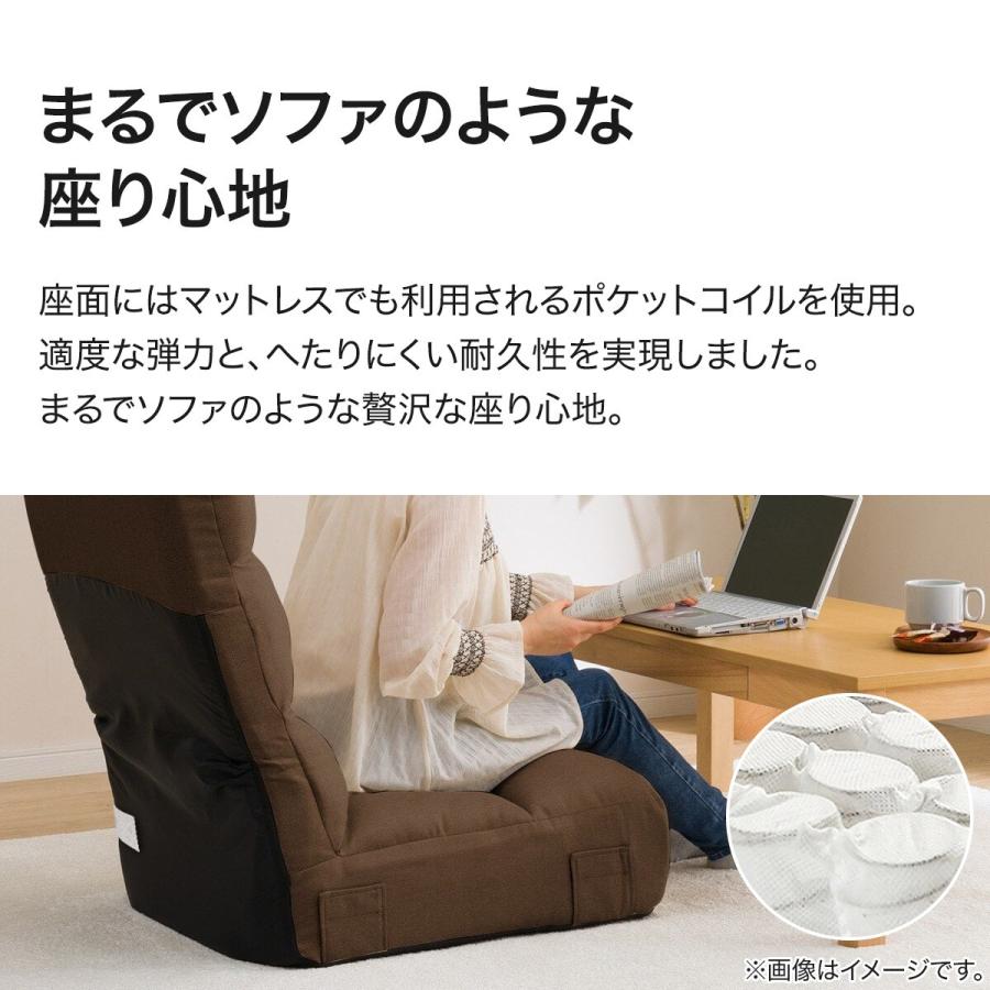 ニトリ（NITORI） つながるハイバックポケットコイル座椅子 ローソファ