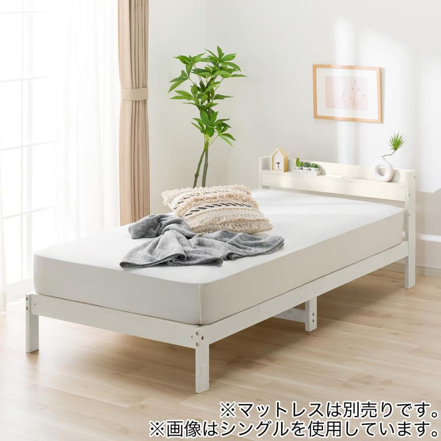 ニトリ（NITORI） セミダブルベッドフレーム(WD101 SL 棚・コンセント
