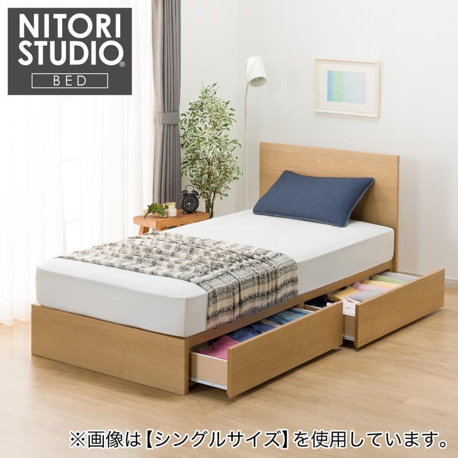 ニトリ（NITORI） セミダブル 収納付きベッドフレーム(NS-001 浅型