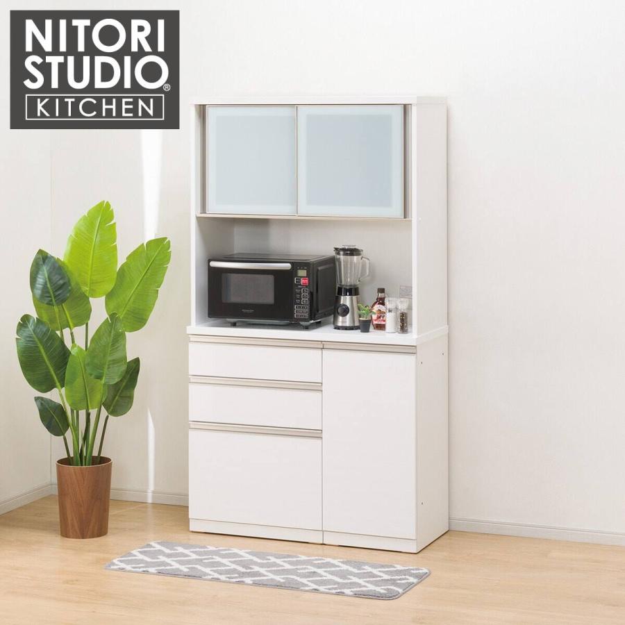 ニトリ（NITORI） キッチンボード(リガーレ100KB ロータイプ WH2