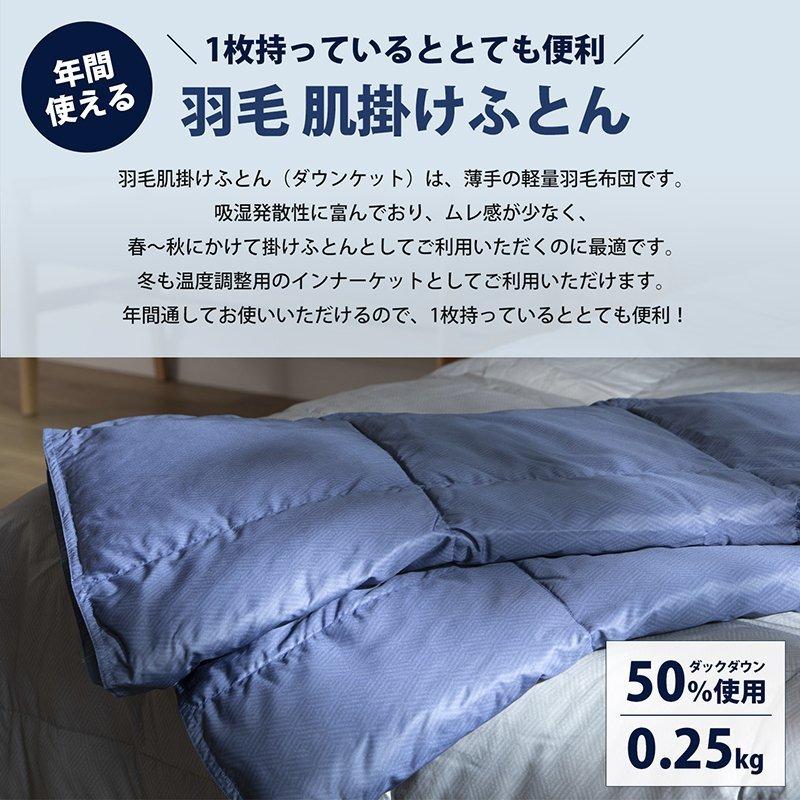 西川（nishikawa） 羽毛肌掛け布団 シングル 2枚セット 羽毛布団 洗濯