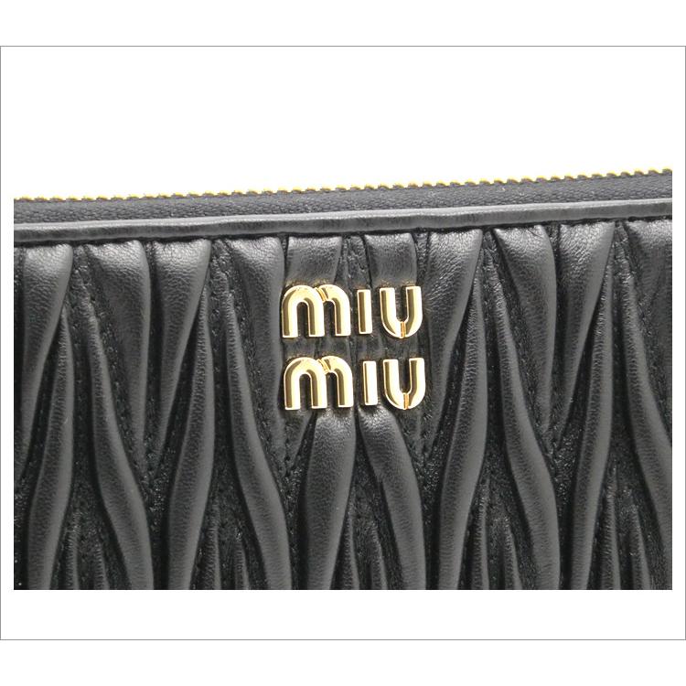 miu miu（ミュウミュウ） マテラッセレザー 財布 ブラック