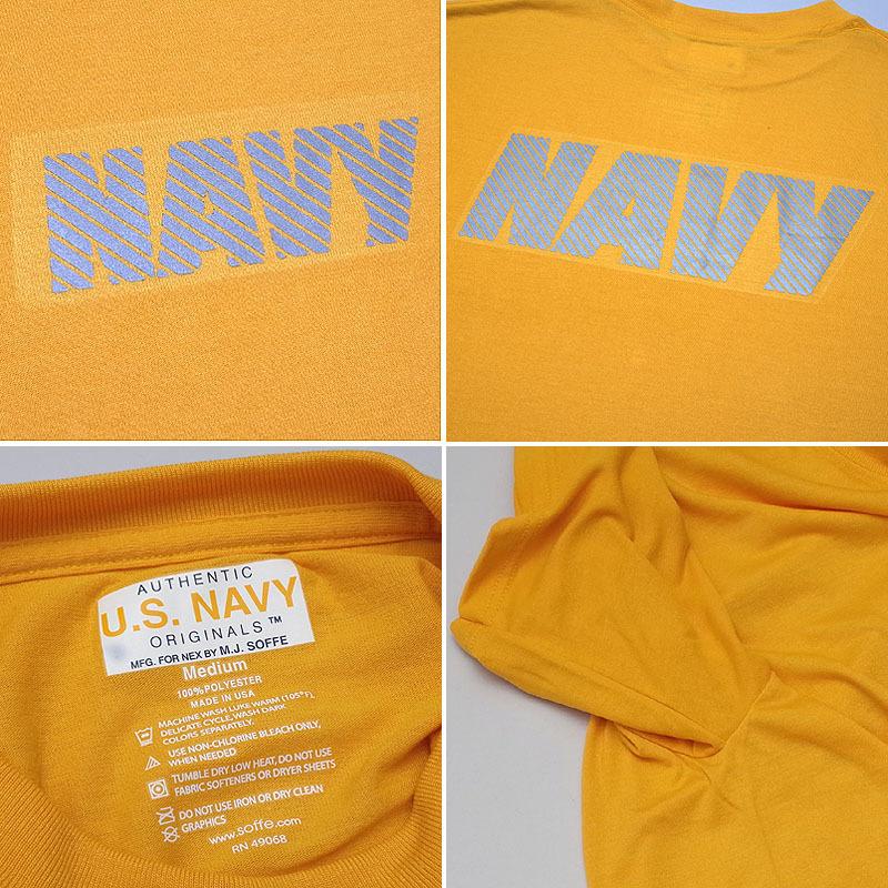 メール便可 米軍 U.S.NAVY トレーニング Tシャツ SOFFE 半袖 オレンジ