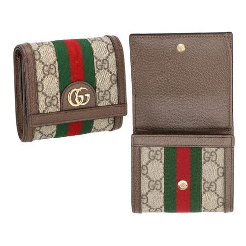 GUCCI（グッチ） 二つ折り財布 レディース オフィディア ベージュ