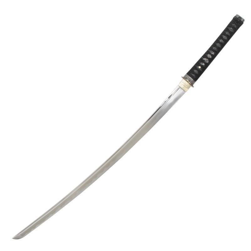 模造刀 戦国シリーズ 姫鶴 一文字 黒 上杉家宝刀 大刀 刃紋入り刀身