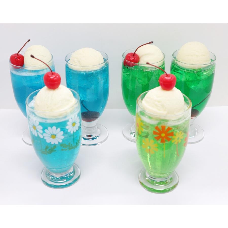 食品サンプル レトロクリームソーダ （ブルーハワイ） ディスプレイ