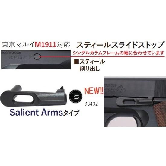 WII TECH スライドストップ SAI Salient Arms Fe製 東京マルイ M1911用
