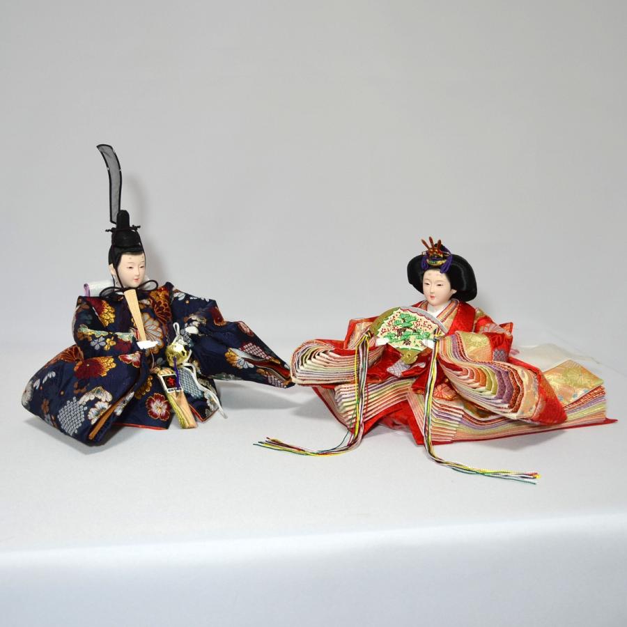 雛人形 おしゃれ 五人飾り 簾付き 御殿屏風 平安絵巻 平安関光 : 人形