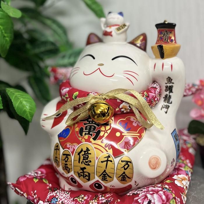 招き猫 魚踊龍門 金運招財 萬事如意 開運招福 AU24018 大願成就 招福
