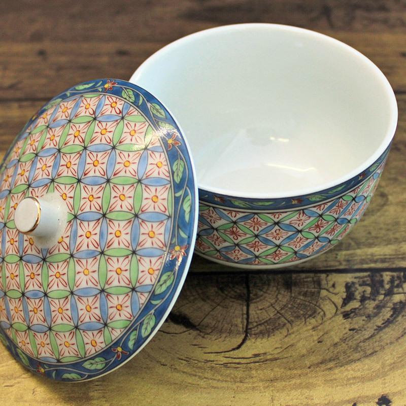 京友禅 蓋付汲出（柄おまかせ） / 蓋つき 煎茶碗 煎茶 湯飲み 翔優作