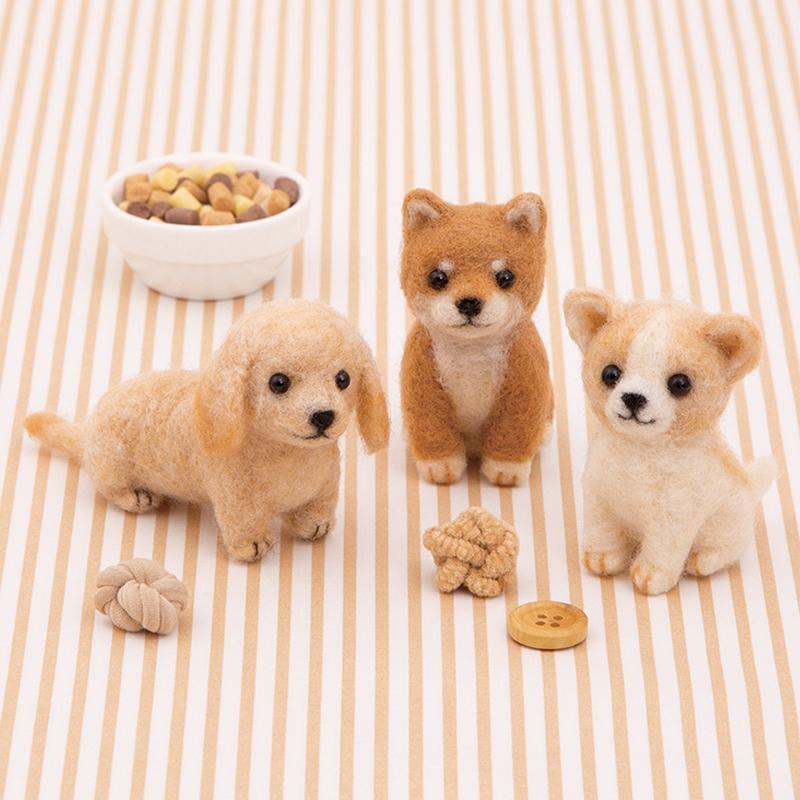 柴犬 チワワ ミニチュアダックスフント 手作りキット 犬3体 フェルト