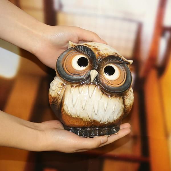 信楽焼 ふくろう 陶器 フクロウ 置物 かわいい おしゃれ ギフト 玄関