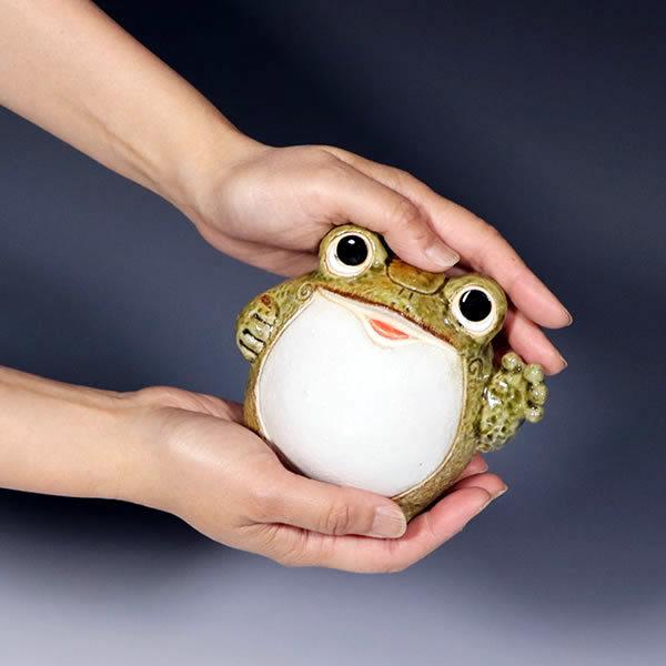 信楽焼 蛙 置物 かえる 陶器 縁起物 かわいい カエル おしゃれ ギフト