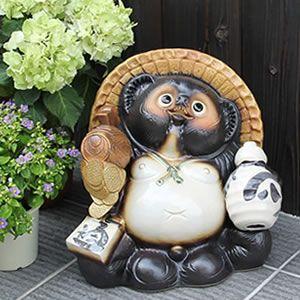 信楽焼 10号こづち持ち狸 たぬき タヌキ 狸 開運 縁起物 可愛い 金運