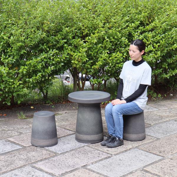 信楽焼 ガーデンテーブル 陶器テーブルセット 庭園テーブル イス