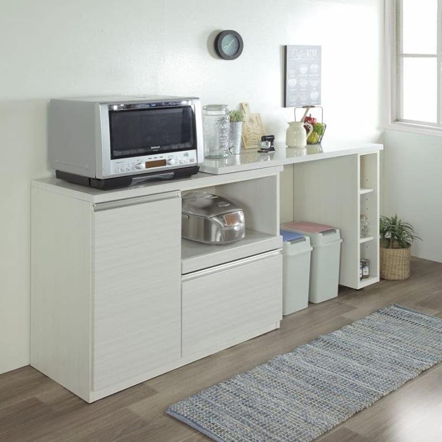 シギヤマ家具工業 キッチンカウンター 伸縮式 間仕切 背面化粧
