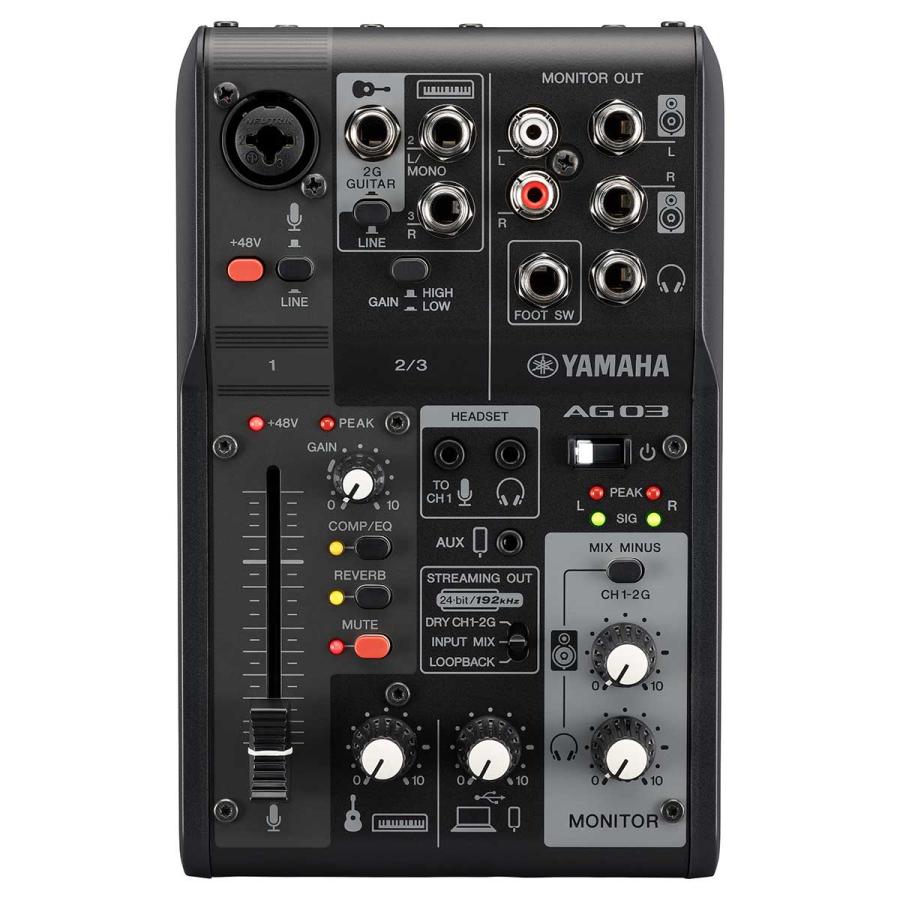 YAMAHA（ヤマハ） AG03 MK2 Black（ブラック） 配信用ミキサー