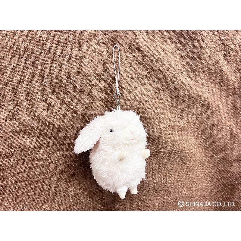 シナダ ぬいぐるみ ストラップ baby strap ロップイヤー アイボリー