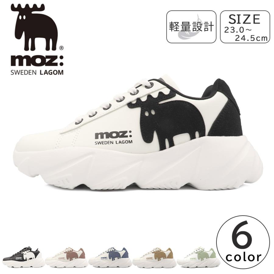 moz（モズ） レディース スニーカー MZ3020 厚底 軽量 ローカット