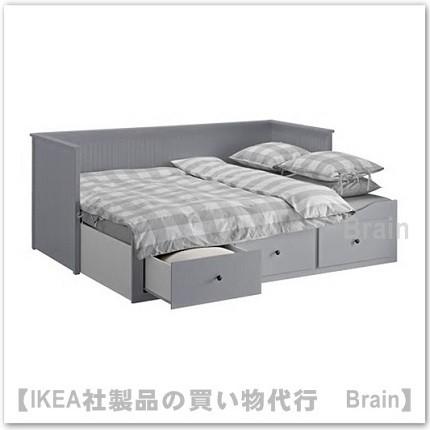 イケア（IKEA） HEMNES/ヘムネス デイベッドフレームすのこ付き グレー