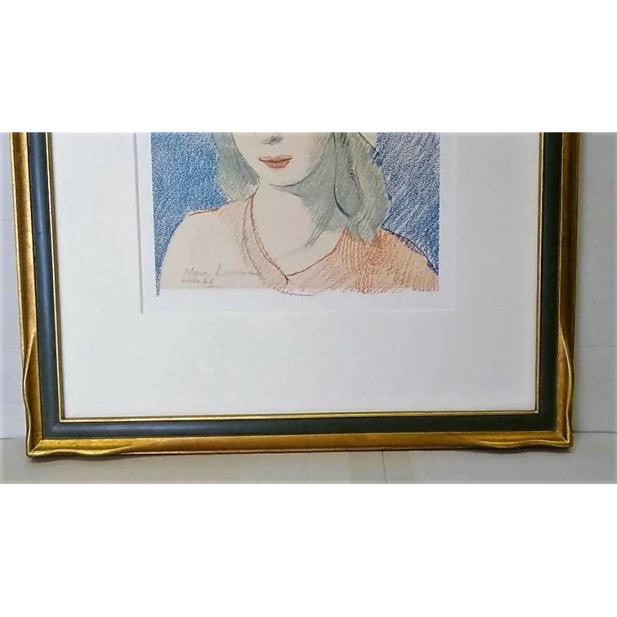 マリー・ローランサン「MarriceLaurencin」額装品 複製画 額縁外寸44.5