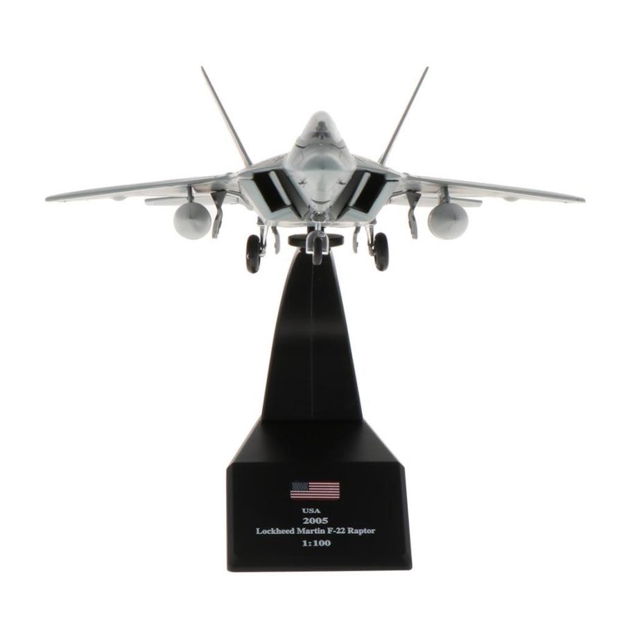 2個セット1/100スケール軍用機F-22戦闘機ダイキャストモデル : STK