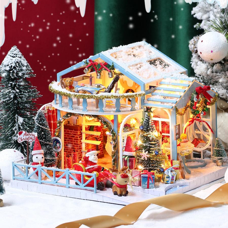 クリスマスプレゼント ドールハウス クリスマスドールハウス サンタ