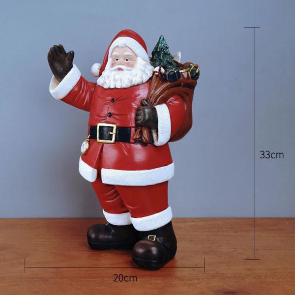 1PCサンタクロース置物レ新年クリスマス工芸品かわいいギフトミニ