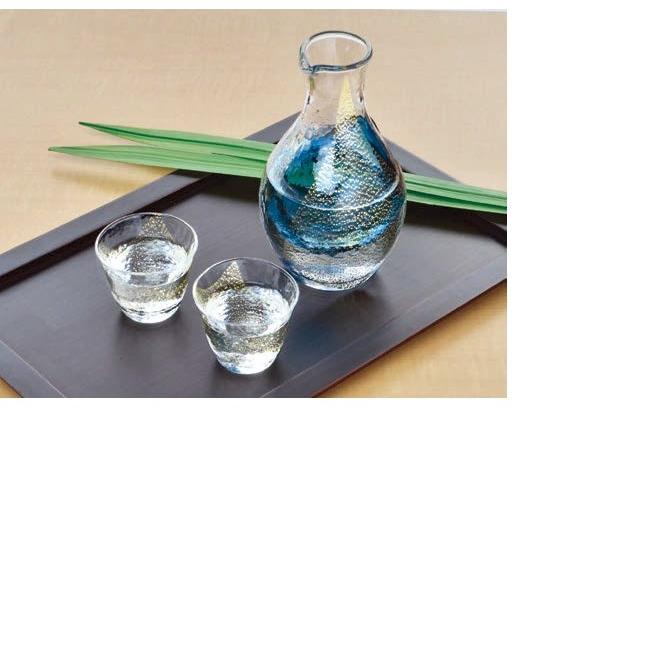 東洋佐々木ガラス 酒用品 徳利 おちょこ 冷酒器セット 金箔 酒グラス