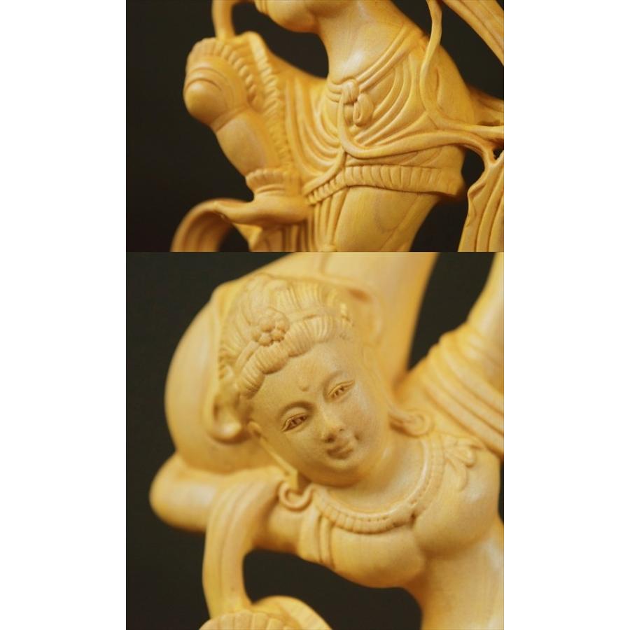 木彫り 仏像 飛天 天女 フィギュア 飛天像 天女像 立像 置物 仏教美術