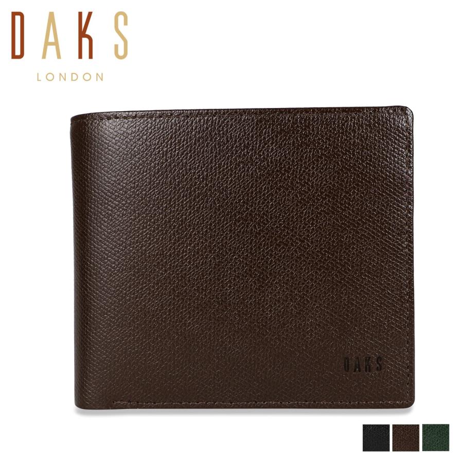 DAKS（ダックス） 二つ折り財布 WALLET メンズ ブラック ブラウン