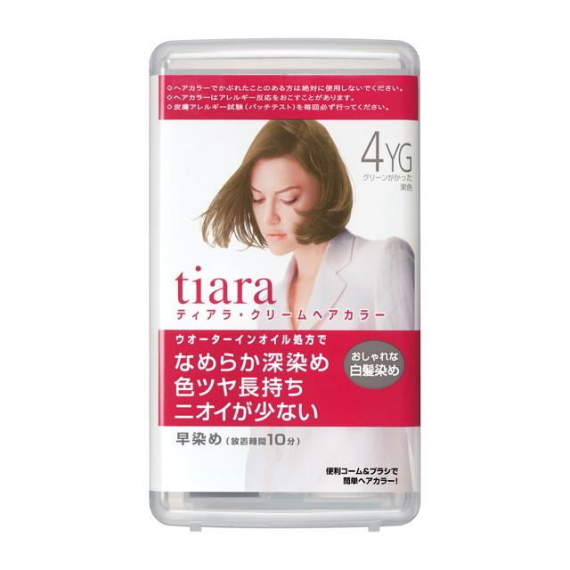 ティアラ 資生堂 クリームヘアカラー 4YG グリーンかかった栗色【3個