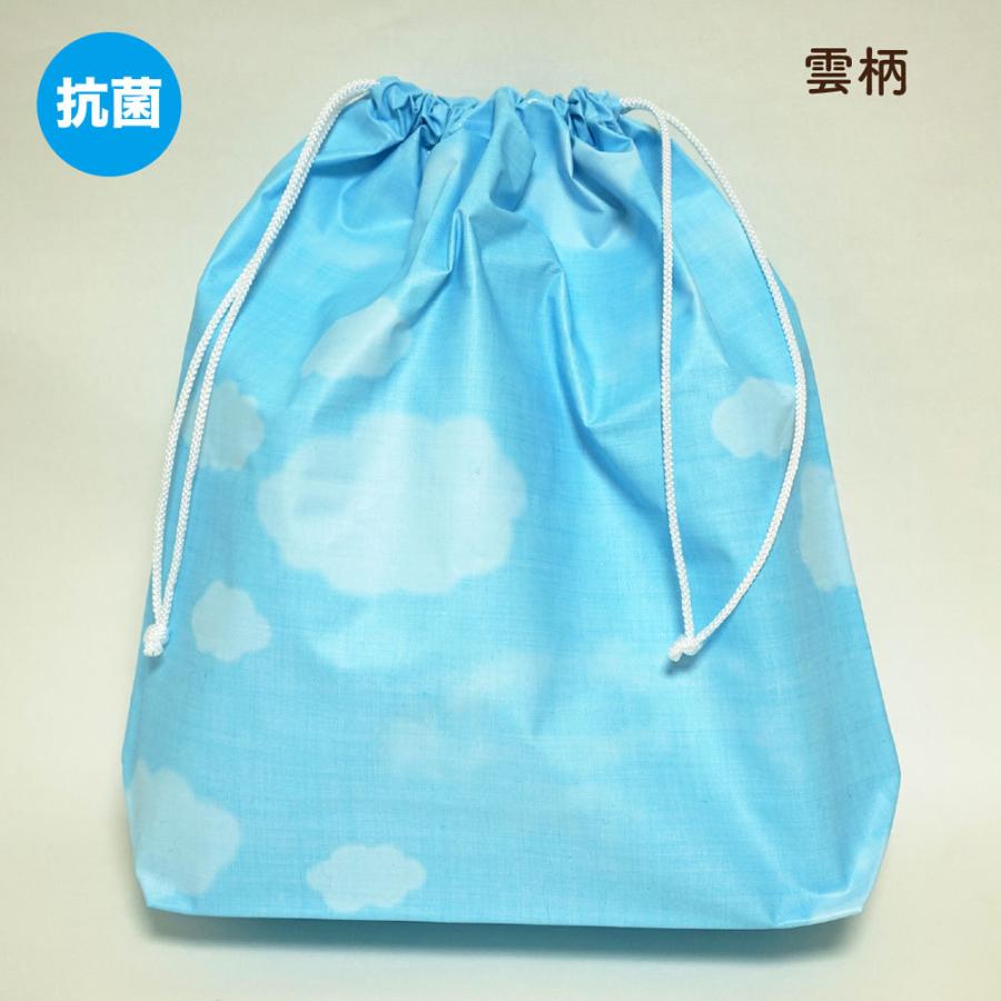 メール便OK】抗菌 マチ付き 防水 ビニール 巾着袋 全6柄 防カビ【日本