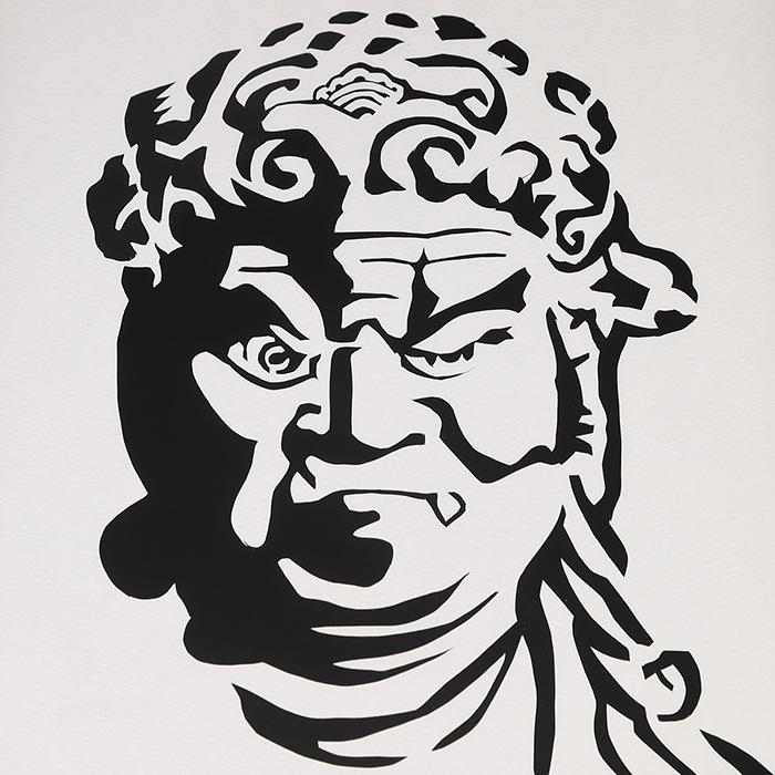 不動明王 切り絵 A2 : スピざんまい - 通販 - Yahoo!ショッピング