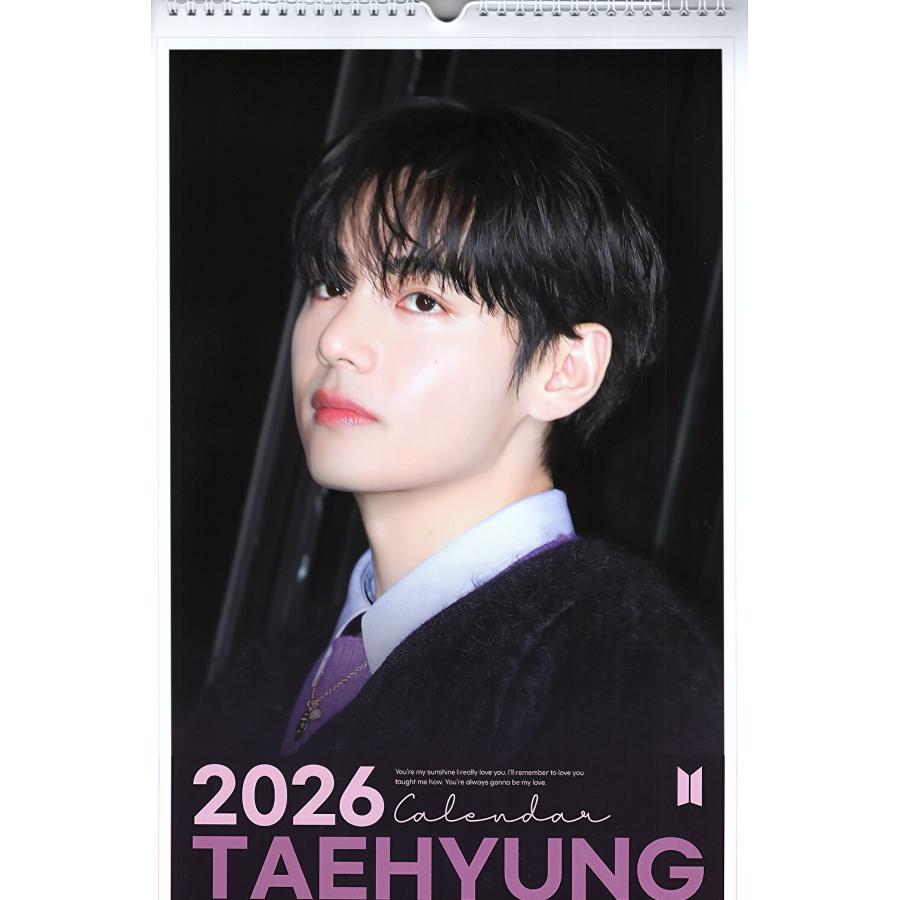 BTS V テテ グッズ 大判 壁掛け カレンダー 2026年 (令和8年) +